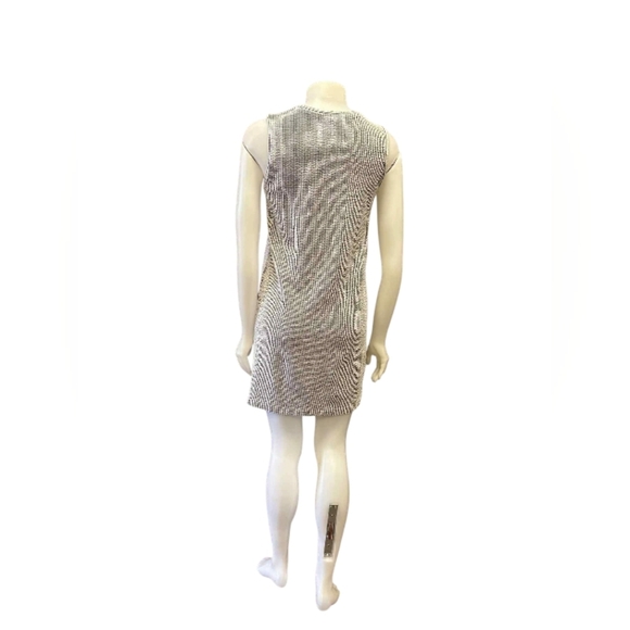 Club Monaco ‘June Dress’ White and Navy Striped Mini Length Dress EUC Size SM - Picture 3 of 8